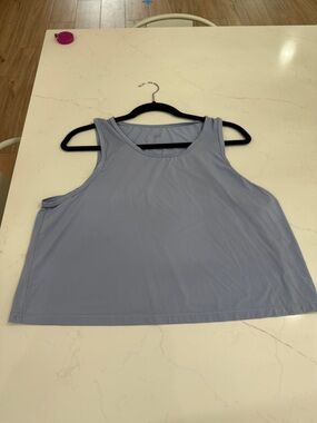 aerie Light Blue Scoop Neck Tank Top